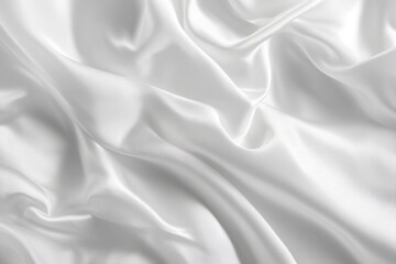 Poster - Elegant Draped White Silk Fabric Texture