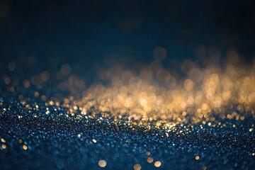 Poster - Abstract Gold and Blue Glitter Background