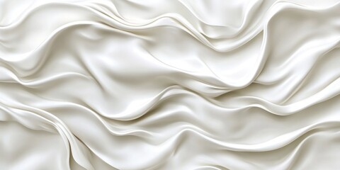 Wall Mural - Elegant Draped White Silk Fabric Texture