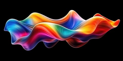 Wall Mural - Abstract Colorful Wave Swirling Dynamic Design