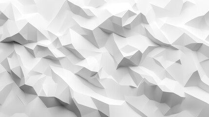 Aufkleber - Abstract White Geometric Low Polygonal Surface
