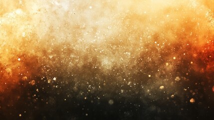 Poster - Abstract Golden Brown Glowing Particles Background