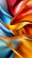 Poster - a colorful piece of fabric with a red and blue swirl