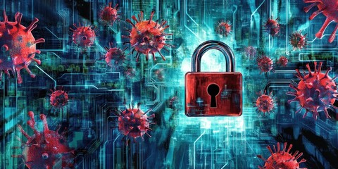 Poster - Digital Virus Attack Cyber Security Lockdown