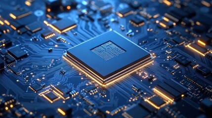 Aufkleber - Central Processing Unit on a Circuit Board