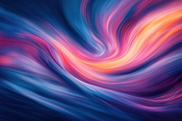 Poster - Abstract Swirling Colorful Hues Paint Waves