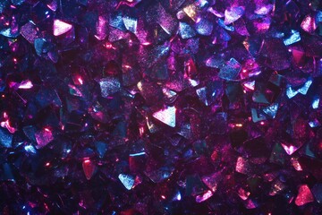 Wall Mural - Glittering Purple and Blue Crystal Fragments