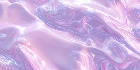 Poster - Abstract Iridescent Purple Liquid Swirls Texture