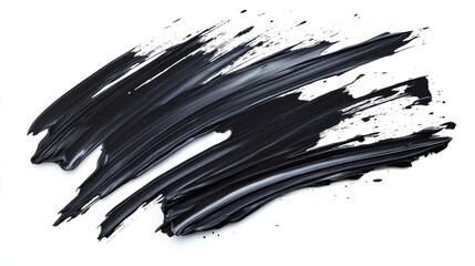 Aufkleber - Abstract Black Paint Swirl On White Background