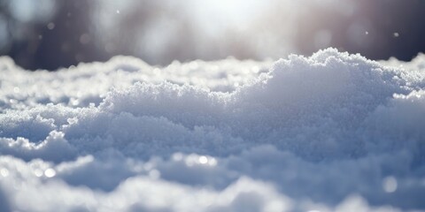 Wall Mural - Sunlit Snowdrift Texture Winter Scene