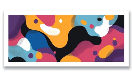 Aufkleber - Abstract Colorful Organic Shapes Design Artwork