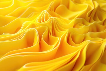 Aufkleber - Abstract Yellow Fabric Waves Flowing Design