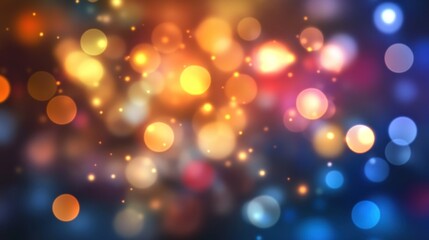 Poster - Abstract Colorful Bokeh Lights Background Design
