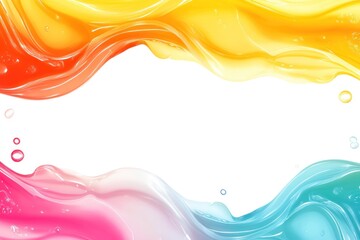 Poster - Colorful Liquid Waves Flowing Abstract Design
