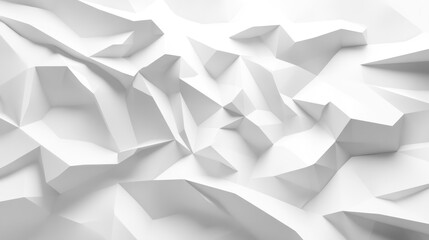 Aufkleber - Abstract White Geometric Polygonal Surface Design