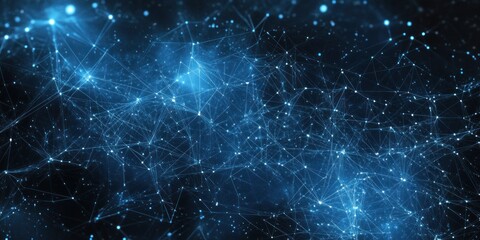 Poster - Abstract Network Digital Connections Illuminated