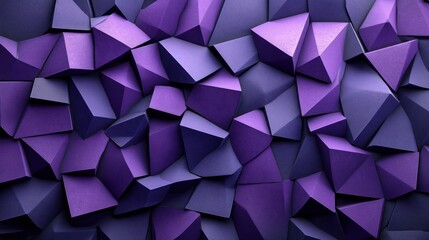 Aufkleber - Abstract Purple Geometric Crystal Structure Design