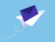 © Nanzeeba Ibnat - Email letter flying to receivers destination illustration
