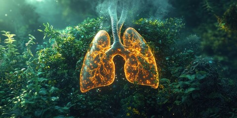 Poster - Luminous Lungs Nestled Within Verdant Foliage