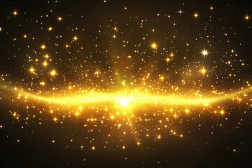 Poster - Golden Glitter Sparkles and Bright Stars Shine