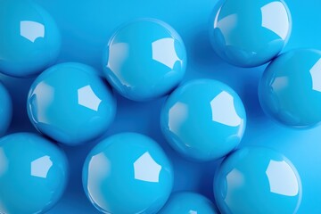 Aufkleber - Blue Spheres Arranged On A Blue Background