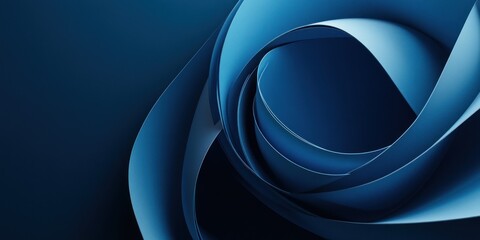 Aufkleber - Abstract Blue Swirling Paper Forms Design