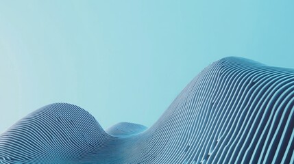 Poster - Abstract Blue Wave Pattern Design