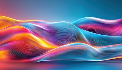 Poster - Abstract Wavy Lines in Vibrant Colors