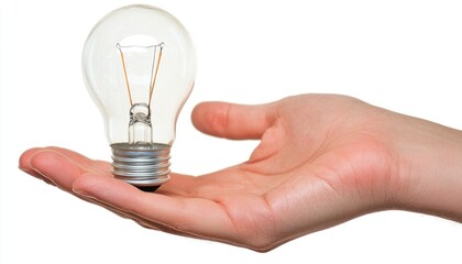 Poster - A Light Bulb Held in an Open Hand
