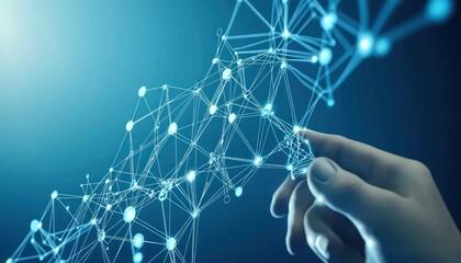Poster - Hand Interacting with a Digital Network of Connected Nodes