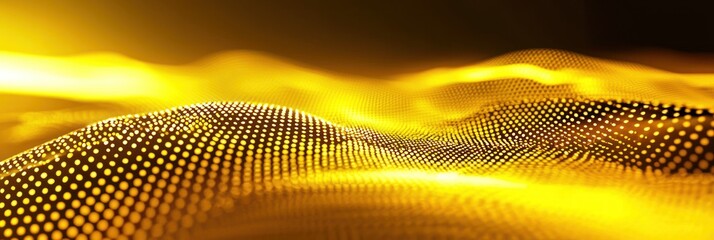 Aufkleber - Abstract Golden Dotted Surface with a Wavy Pattern