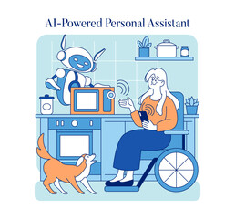 Poster - adaptive technology. flat vector illustration