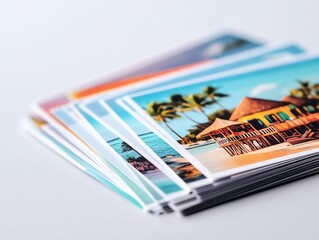 colorful postcards of tropical destinations evoke a sense of wanderlust and adventure.