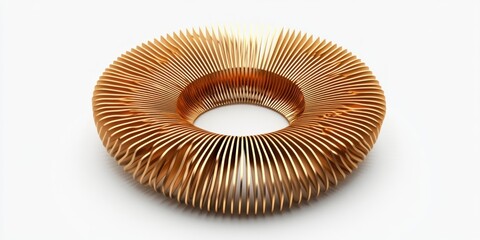 Aufkleber - Golden Spiral Ring Abstract Modern Sculpture