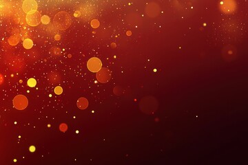 Poster - Abstract Red Background With Golden Lights and Glitter