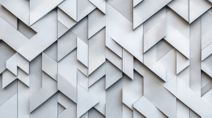 Poster - Abstract Grey Geometric Wall Panel Design