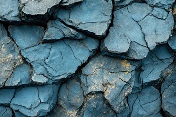 Aufkleber - Textured Blue Rock Surface Cracked And Weathered