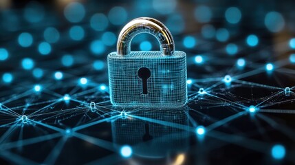 Aufkleber - Digital Padlock Secured Network Data Protection