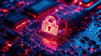 Aufkleber - Digital Lock Secured Network Connection Data Protection