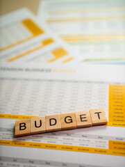 Poster - Money management in professional office budget planning and financial documents overview