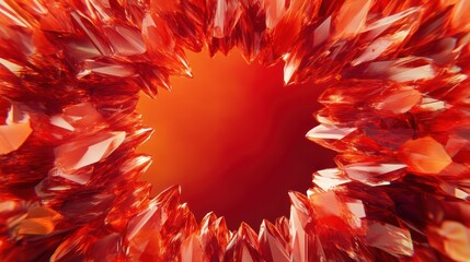 Poster - Red Crystal Formation With Central Opening