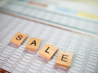 Poster - Business sale analysis office document insights professional setting aerial view financial review