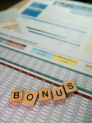 Poster - Business bonus insights analyzing financial metrics for growth opportunities at office