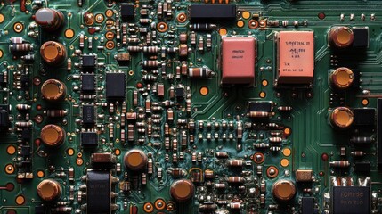 Poster - Close Up View Of A Complex Circuit Board