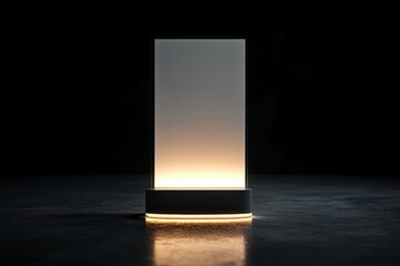 Poster - Illuminated Glass Panel on Modern Stand
