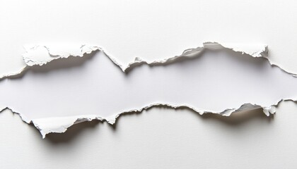 Poster - White Paper Ripped To Reveal A Blank Space