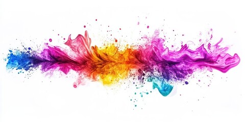 Wall Mural - Abstract Colorful Paint Explosion Swirling Design