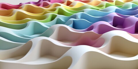 Aufkleber - Abstract Colorful Waves Forming a Unique Pattern