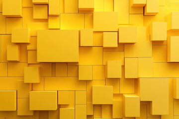 Leinwandbilder - Abstract Yellow Cube Pattern Background Texture