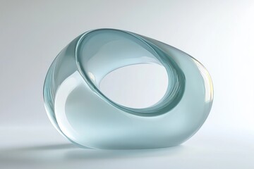 Wall Mural - Abstract Glass Sculpture With A Central Void